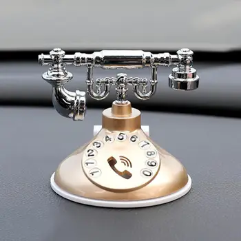 

Retro Antique Phone Model 360 Degree Rotation Craft Desk Car Mobile Phone Holder Home Ornament Antique Telephone