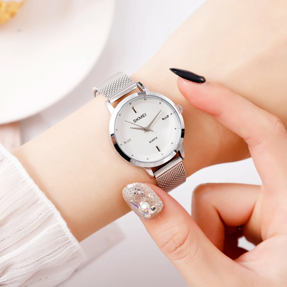 

Fashion Watch Women Quartz Women Watches Minimalist Analog Round Dial Mesh Band Quartz Wrist Watch Women Ladies Watch ift