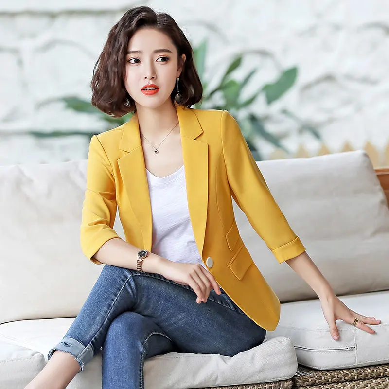 

S-4XLAutumn suit temperament suit jacket leisure comfortable fashion ladies office suit