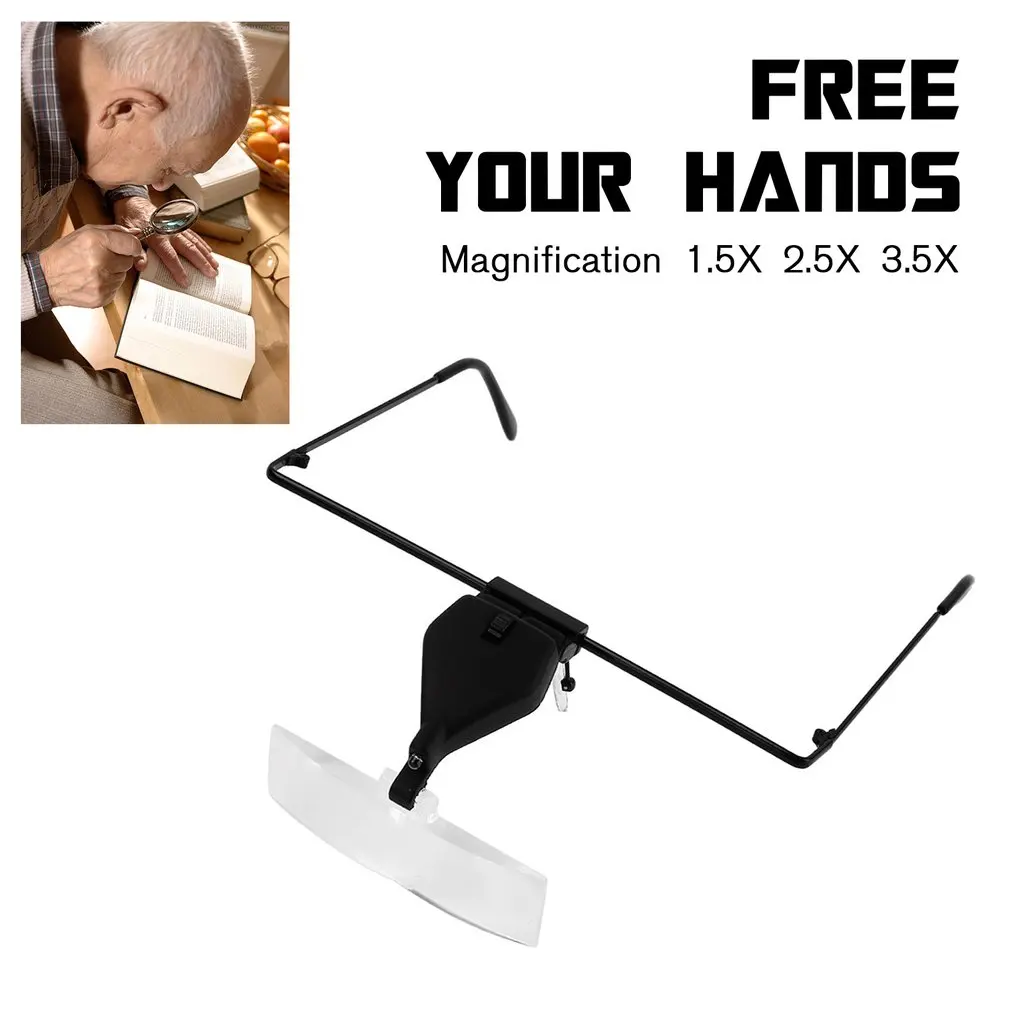 Наращивание ресниц светодиодный светильник увеличительное спец очки Hands Free Лупа с Multiples регулируемые инструменты для линз для чтения