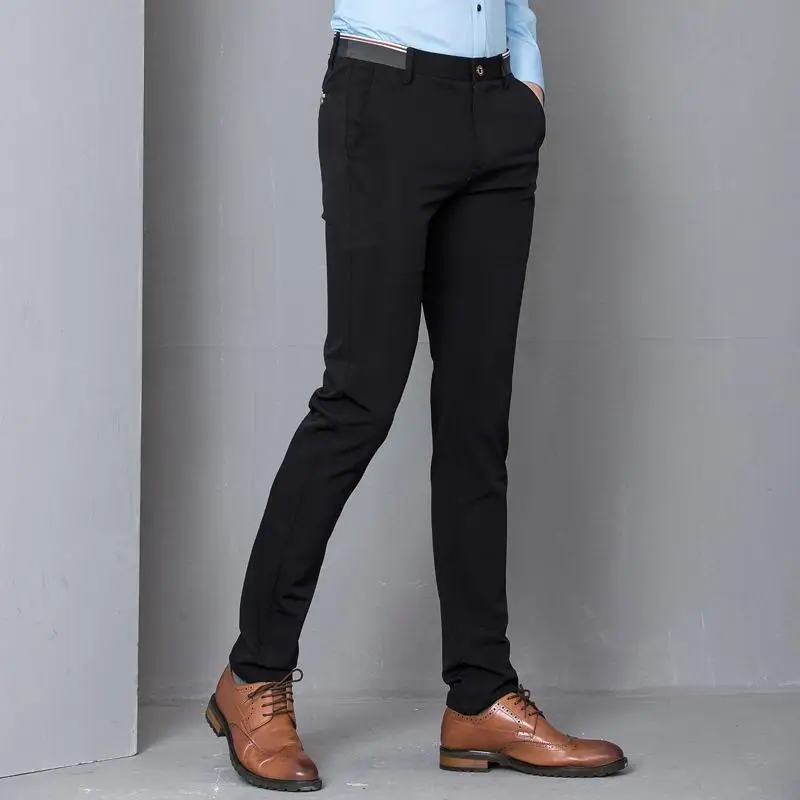 Mens Business Fashion Print Dress Pants Pencil Trousers Slim Fit-Formal  Bottoms | eBay