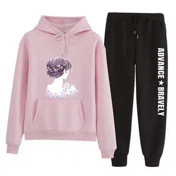 

n92 Women Tracksuit Warm Hooded Sweatshirt Long Sleeve Outwear Hoodie Jacket Coat Tops Sweatpant Two Piece Set