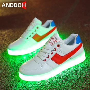 

Size 35-44 USB Charging Glowing Casual Shoes Luminous Sneakers for Men and Women Led Shoes with Light Unisex Glowing Sneakers