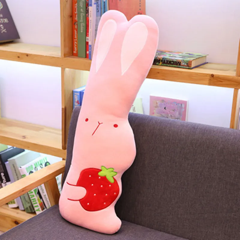 pink rabbit Милые Морковные полосы подушки редиска Кролик Плюшевые игрушки Мягкая Подушка для сна куклы девочка подарок на день рождения - Цвет: pink rabbit