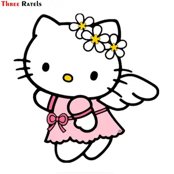 

Three Ratels FC362 HELLO KITTY Cute cartoon 3D Stickers for car windshield