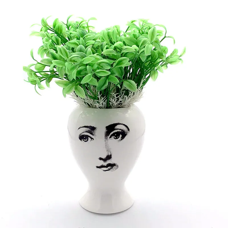 

Height 22CM Milan Fornasetti Human Face Ceramics Vase Creative Living Room Coffee Table With Lid Storage Jar Accessories X3256