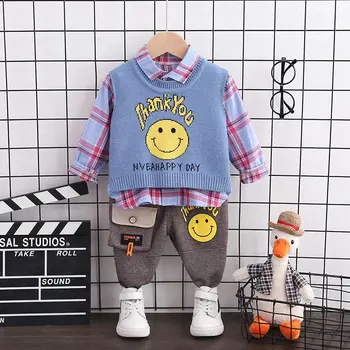 

Baby Girls Cotton Clothes Spring Autumn Children Shirt sweater Vest Pants 3Pcs/sets Infant Outfit Kid Fashion Toddler Tracksuits