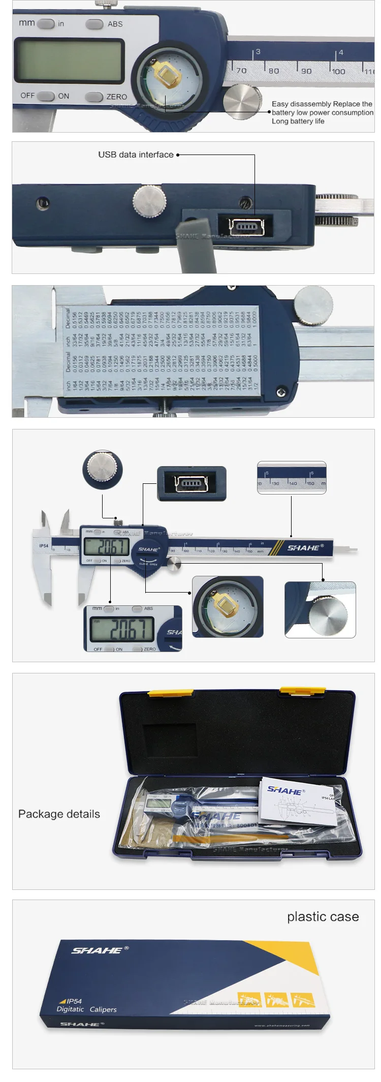 de calibre vernier digital em aço, com tela lcd