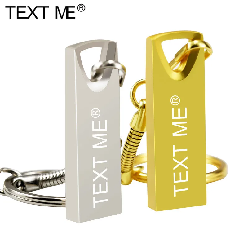 

TEXT ME Metal USB Flash Drive 64 gb thumbdrive 16GB 8GB Pendrive 32gb Flash Memory Stick waterproof Pen Drive usb disk for car