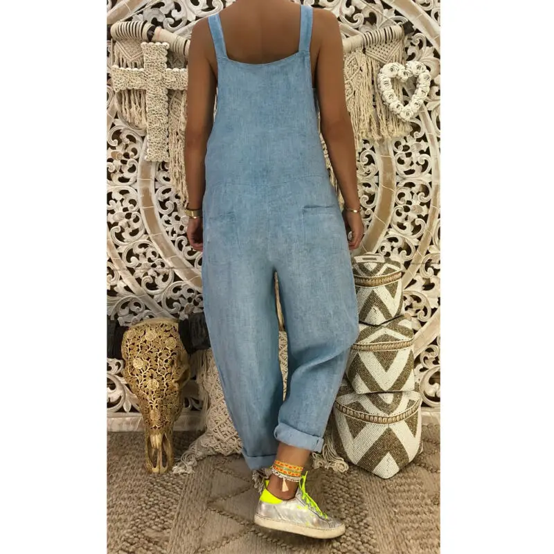 Популярные женские Мешковатые цельные комбинезоны спецодежда джинсы комбинезон