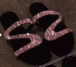 

Factorydirect free to send 2019 new sandals bright diamond leisure outdoor travel beach non-slip durablelarge sizeslippers women