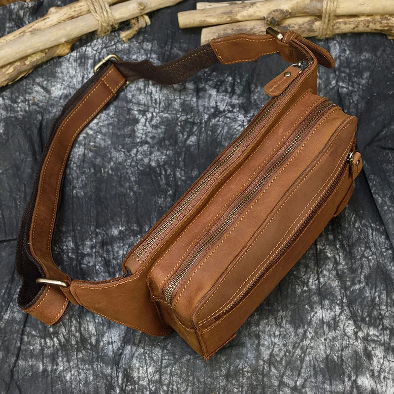 Leather Bum Bag Dark Brown Echuca
