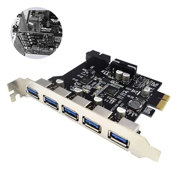 

7 Ports PCI E To USB 3.0 Power Connector Durable Express Card High Speed Notebook 15 Pin Converter Home Plug And Play Laptop
