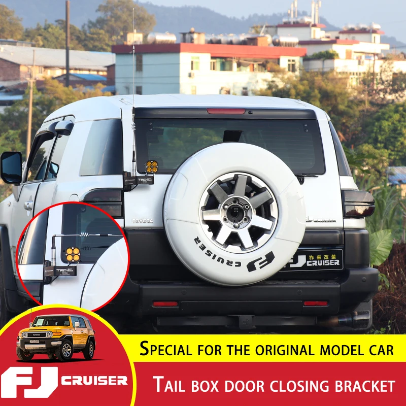 Radio Antenna Tailgate Support Accessories Car Tailgate Bracket Replacement Tail box Door Closing Bracket Radio Antenna Bracket Spotlight for Toyota FJ Cruiser