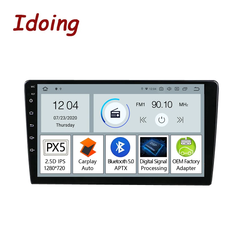 

Idoing 10,2 "PX5 для универсального автомобильного радио мультимедийного плеера навигация GPS Carplay авто Bluetooth 5,0 головное устройство No 2 Din DVD