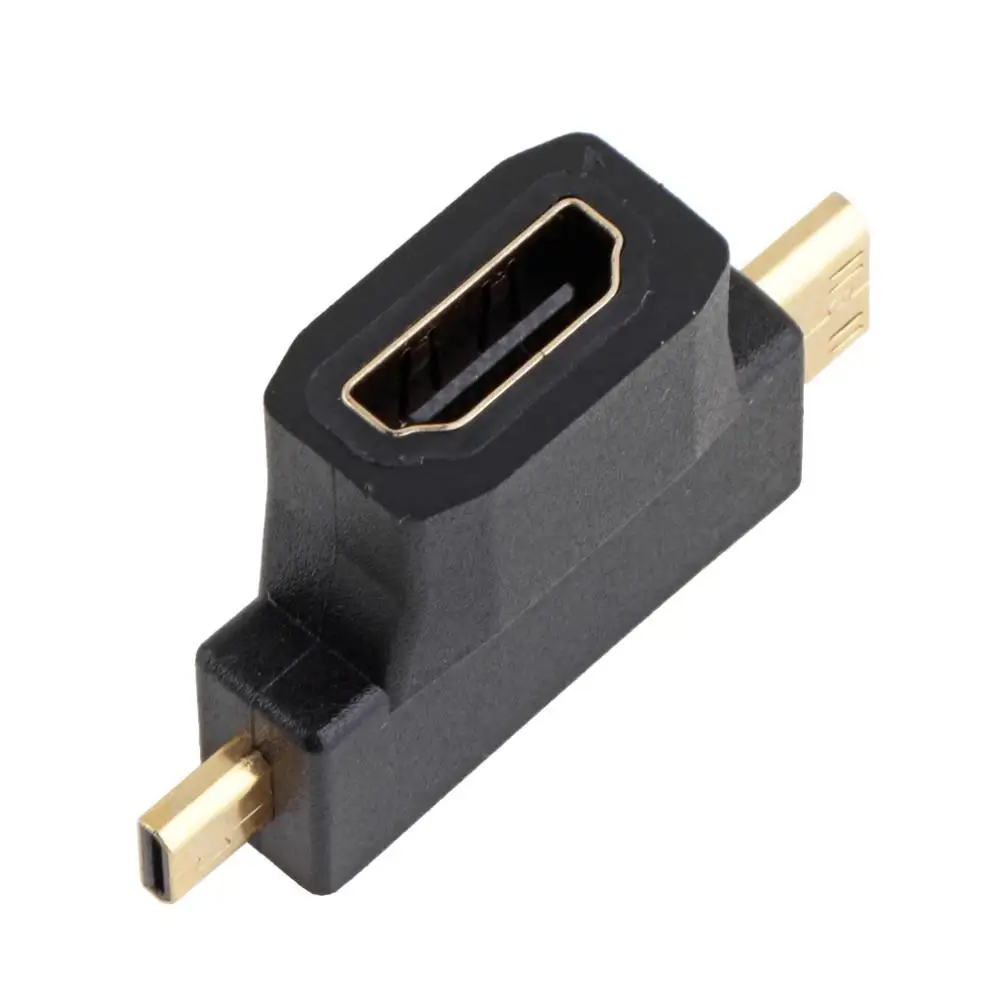 Напрямую от производителя мини HDMI три в одном разъем HDMI поворотов микро мини HDMI адаптер позолоченный