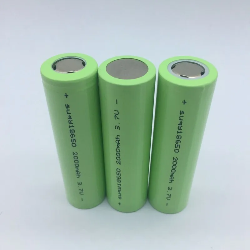 Suqy 100% 18650 аккумуляторные батареи 3 7 в 2000 мАч без Pcb 1/2/3/4/6/8/10 шт.|Перезаряжаемые