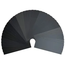 Feuilles de papier de verre à eau, 400 à 3000 grains, assortiment de papier abrasif, sec et humide, pour le ponçage automobile, outils de menuiserie, 90 pièces 
