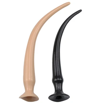 Newest Super Long Anal Whip Soft With Suction Cup G Spot Anal Dildo Man/Women Masturbator Butt Plug Long Dick Anal Toys Massager 5