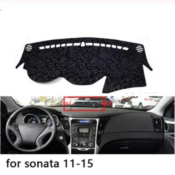 

Rose Pattern Non-slip Dashmat Dash Mat Dashboard Cover Pad Cover Carpet Car Sticker for Hyundai Sonata I45 2010-2015 Car Styling