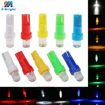 

10pcs T5-V/ R 12V LED Blue Red Green White Yellow Car Instrument Dashboard DASH Gauge Light Lamp Bulb Led Reading Lights Warning