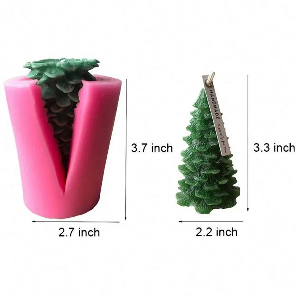 DIY 3D Рождественская елка украшения силиконовые испечь свечи формы для шоколада, мыла смолы глины ремесла формы кекс украшения инструменты