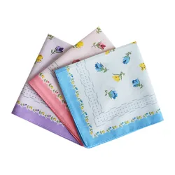 1 ensemble foulard Floral imprimé pour femmes, mouchoir de poche coloré et mignon pour fête maternelle 