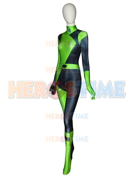 Shego/костюм для косплея, лайкра, 3D принт, Ким возможно, суперзлодей, супергерой, Zentai, боди, комбинезон для женщин, женщин, девушек
