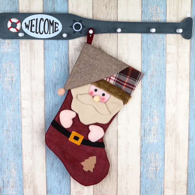 

Chic Christmas Gifts Candy Bag Tree Ornament Stocking Sock Hanging Decor Home UK