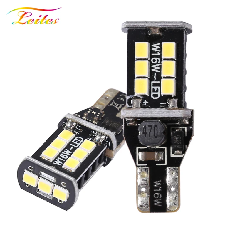 Светодиодсветодиодный лампы T15 W16W WY16W 15SMD 2835 стосветильник красный желтый