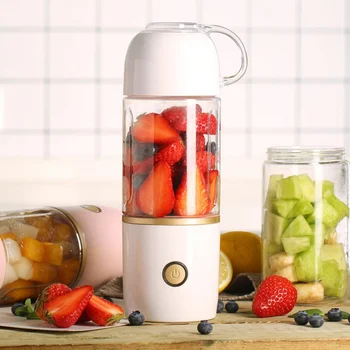 

Household Small Fruit Blender USB Rechargeable Milkshake Cup With LED Display Office Fruit Blender For Outdoor Travel