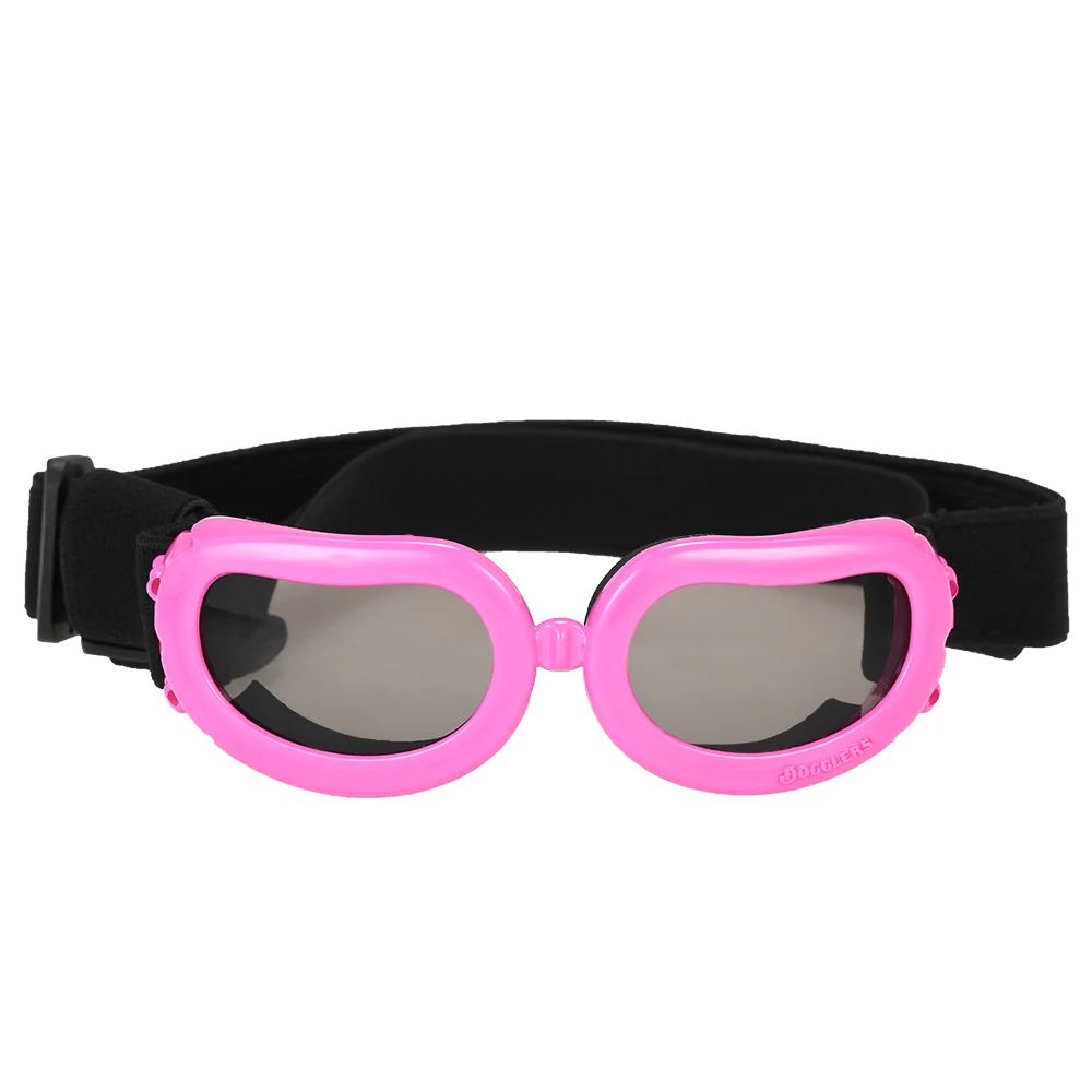 Модные мини-очки для домашних животных, солнцезащитные очки, противотуманные очки, защитные очки для глаз, защитные очки с регулируемыми ремешками для собак или кошек - Цвет: Pink