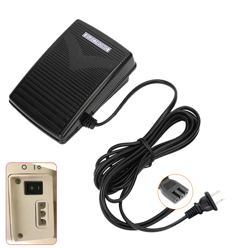 

EU plug 220V Home Sewing Machine Foot Control Pedal With Power Cord Foot Control Pedal