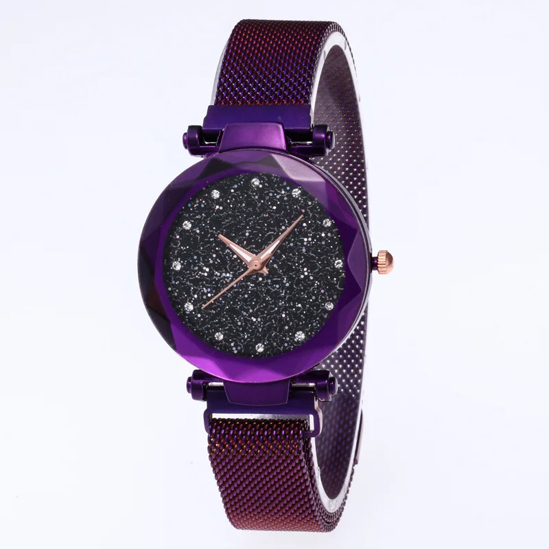 

Trill Hot Selling D Home WOMEN'S Starry Quartz Watch Lazy Watch Magnet Watch Strap Magnet Watch