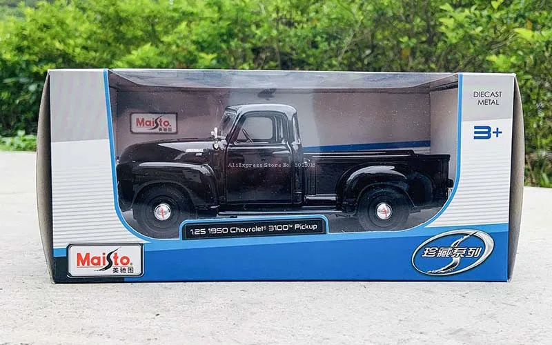 Maisto 1:25 1950 Chevrolet 3100  Pickup black simulation alloy car model crafts decoration collection toy tools gift
