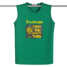 Летний жилет мужские модные спортивные повседневные Жилеты мужские тонкие рубашки без рукавов с принтом мужской верх Одежда Фитнес Баскетбольная одежда