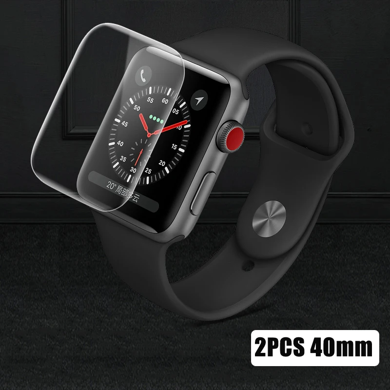 2pcs 40mm ROCK 2 шт Гидрогелевая Защитная пленка для iWatch 2 3 4 Защита экрана для Apple Watch 38 мм 40 мм 42 мм защита для Apple Watch - Цвет: 2pcs 40mm