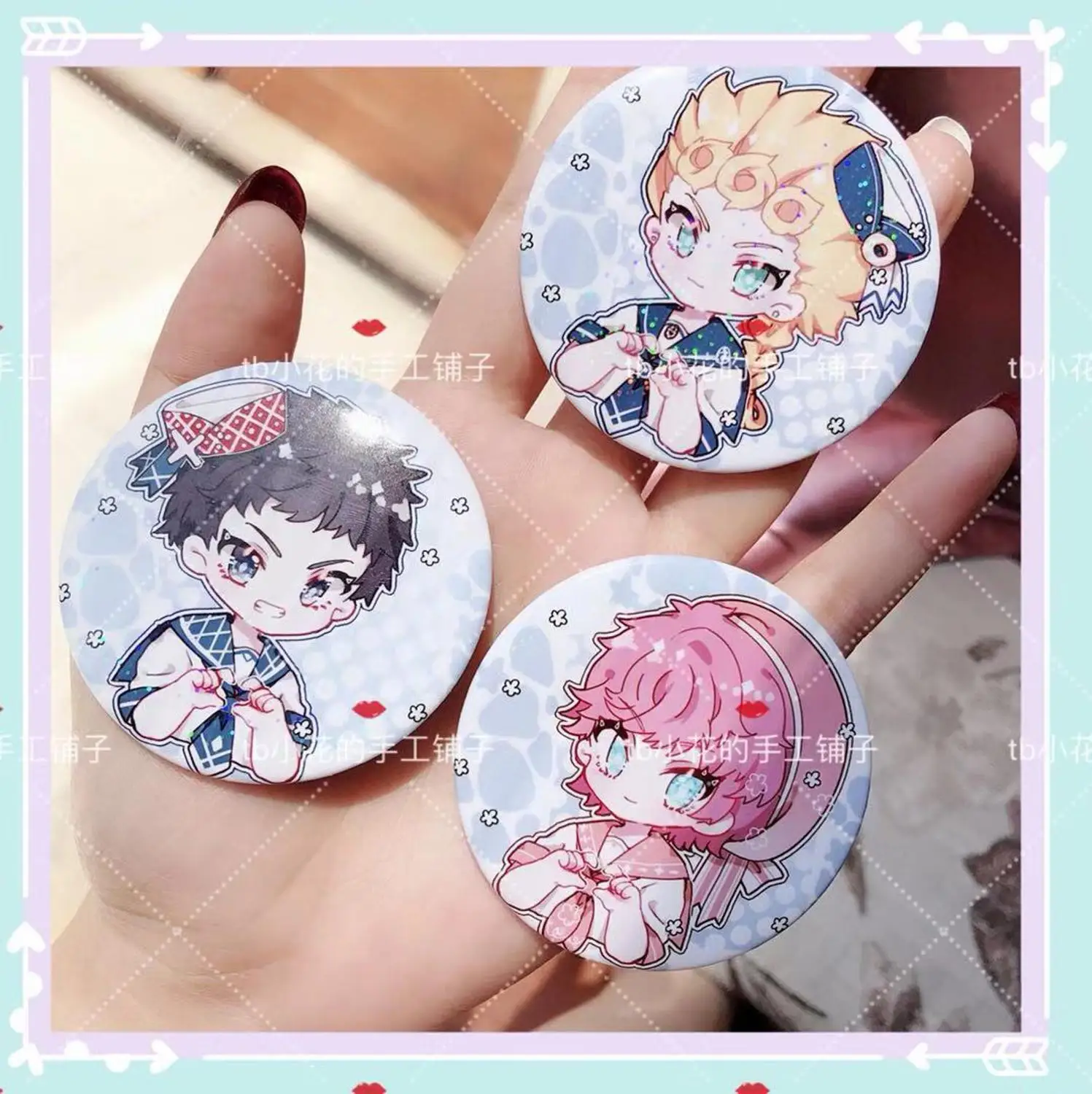 

Anime JOJO's Bizarre Adventure Golden Wind Bruno Bucciarati osplay Badge Cartoon Collect Button Brooch Pin Bedge Gifts