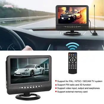 

7.5inch Wide Viewing Angle Car Portable TV Analog Mobile TV DVD Television Player Remote Controller EU100-240V