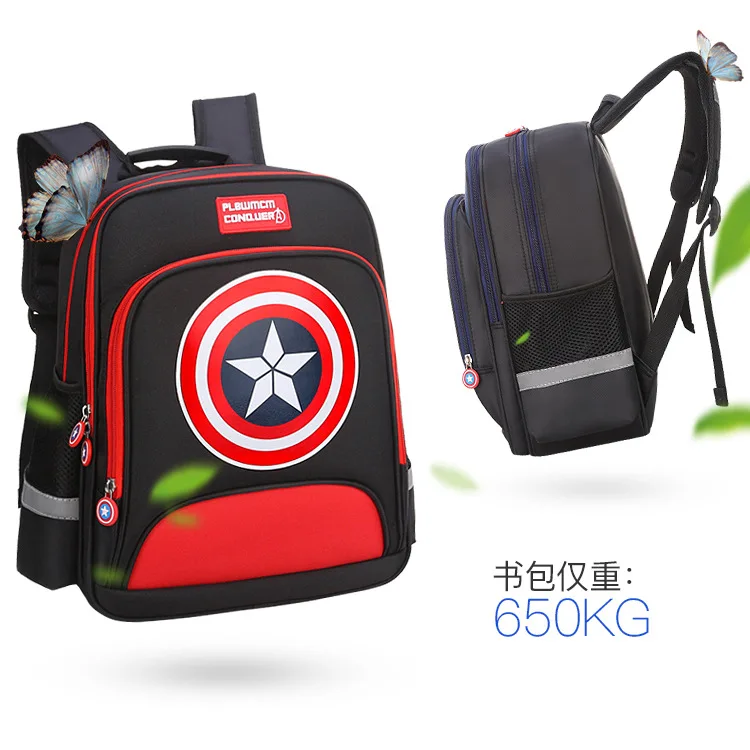 

New Style Schoolbag for Elementary School Students 1-3-6 Grade Waterproof Lightweight Burden Relieving Wear-Resistant Shoulder P