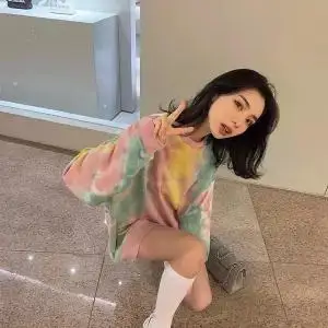 1 Ulzzang Осенняя Женская Толстовка Harajuku печать с капюшоном Толстовка уличная bf с длинным рукавом свободный свитер Толстовка забавная Женская - Цвет: 1