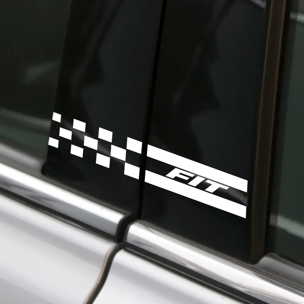 2 шт. светоотражающие виниловые наклейки на Автомобильные колонки для Honda Fit Auto B