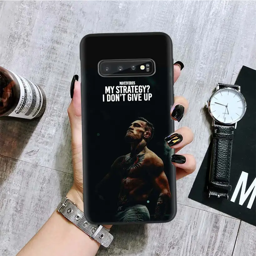 Bodybuilding Gym Fitness Black Cover Phone Case for Samsung Galaxy S10 Plus Lite Note 10 9 5