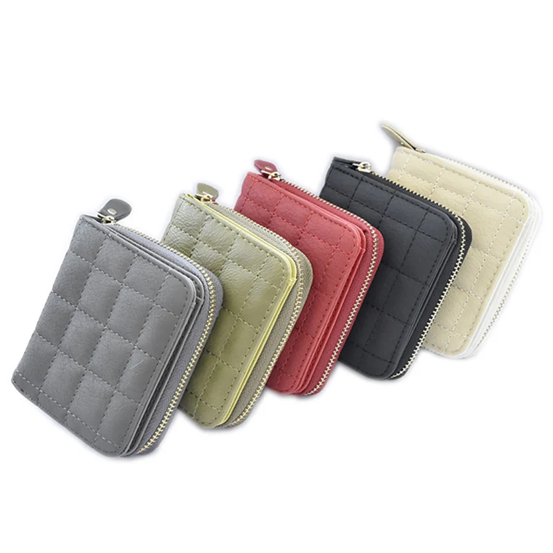 

Women Short Small Wallet Leather Folding Coin Card Holder Money Zipper Purse WF 668