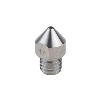 

Titanium Alloy Extruder Nozzle 1.0mm Thread Nozzle Tip Print Head Compatible for MK8 3D Printer (Silver)