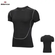 Men Run Sports T-shirt Gym Fitness Bodybuilding Short sleeve Slim t shirt Quick Dry Male Jogging Workout Training Tee Clothing