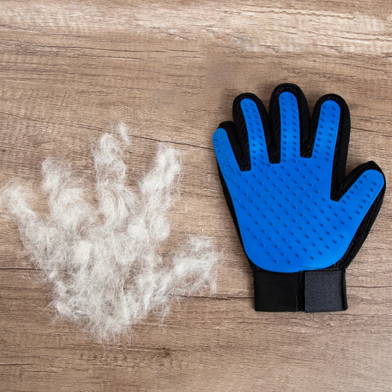 Cat Grooming Glove Comb For Dogs Hair Remover Pet Products Brush Rubber Goods Care Carding Mittens Silicone Animal Wool Massage