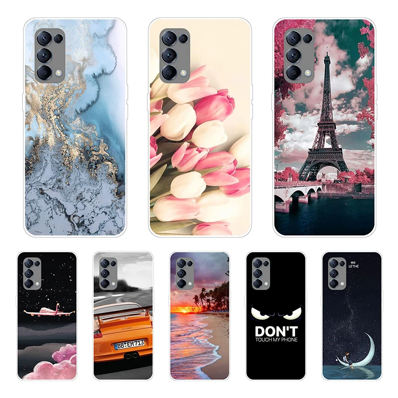 Venta Para OPPO Reno 5 5G caso Reno5 4G parachoques silicona blanda de TPU de la cubierta del teléfono para OPPO Reno 5 CPH2145 casos de dibujos animados fundas CPH2159 Coque gBQLxDpm0rK