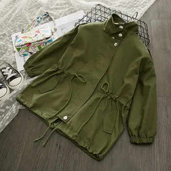 

Melario Girls Trench Autumn Fashion Winter Coat Kids Jacket Long Sleeve Baby Solid Coats Jacket Casual Girls Trench Coat