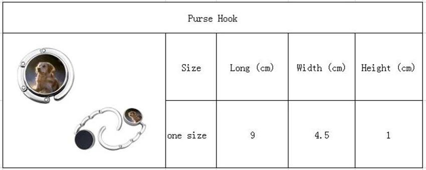 NOISYDESIGNS, золотой ретривер, печатный переносной крючок для сумок, складная сумка, Настольная вешалка, несколько сумок, Настольная вешалка, складной кошелек, сумка